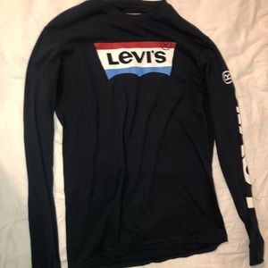 Levi’s Navy Long Sleeve Logo Shirt